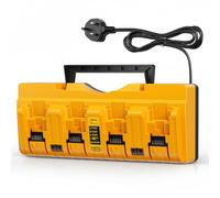 4 Ports Battery Charger Compatible with Dewalt 12V/20V Battery, Fast Charger Compatible with Dewalt DCB 120 122 203 204 205 206 201 120 127 and More Lithium Battery