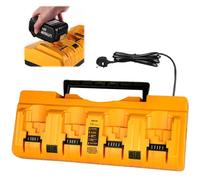 4 Ports Battery Charger Compatible with Dewalt Lithium Battery, Fast Charging Battery Charger Replacement Intelligent Protection, Indicator Lights for Dewalt 12V 18V 20V MAX Li-ion Charger