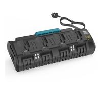 4 Ports DCB104 Charger for Dewalt battery, KEATFE 18V 3.0A Charger Replacement for Dewalt Lithium-ion Battery DCB101 DCB107 DCB112 DCB105 DCB115 DCB184 DCB200 DCB203 Fast Charging Station