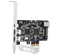 4 Ports PCIE Firewire 400 1394A Expansion Card, Texas Instruments TI TSB43AB23, Plug and Play on Windows and MAC Desktop PCs, 3X 6Pin and 1X 4Pin 1394A Ports, 400Mbps Max Speed (FS-FW400)