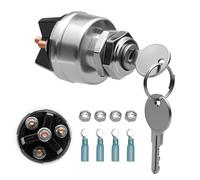 4 Position 12V Universal Ignition Key Switch for Agricultural, Replacement Engine Ignition Starter Switch with 2 keys for Car Truck Tractor Boat Trailer Forklift