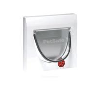 PetSafe Manual 4-Way Cat Flap with Tunnel Classic 917 White Cat Door Pet Flap