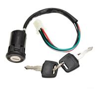 4 Position Ignition Key Switch 12V for ATV for quad Dirt Bike for 50cc-125cc with 2 Keys Black