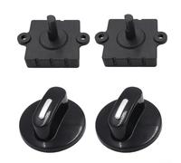 4 Position Rotary Switch 3 Fan Selector With Knob 13A 250V AC For Heater Control Panel Mounting Black ABS 2 Sets(Model B)