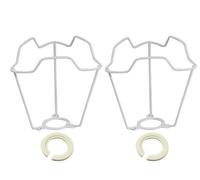 4" Premium Shade Carrier for Lampshade with Duplex Fitting | Continental (ES 41mm) to UK (29mm) Reducing Ring Included | Fits Most Types of Lamp | ES SES BC SBC UK (Pack of 2)