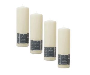 4 Prices Tall Altar Pillar Church Candle 250 x 80mm Unscented Smokeless Non Drip