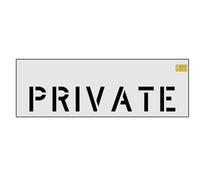 4" Private Pavement and Curb Marking Stencil - 1/16" (.063") Light-Duty LDPE - Curb