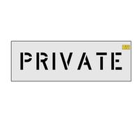 4" Private Pavement and Curb Marking Stencil - 1/16" (.063") Light-Duty LDPE - Standard