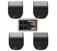 4 Professional Trimmer Guards Cutting Guides for Manscaped The Lawn Mower 3.0, Lengths from 1/8" to 1/2", Replacement Guards Combs Attachment Fit for Manscaped Lawnmower 3.0 with Organizer