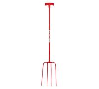 4 Prong Manure Fork T Handle Lightweight for Stable Bedding or Garden Compost