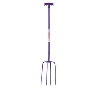 4 Prong Manure Fork T Handle Lightweight for Stable Bedding or Garden Compost