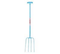 Red Gorilla 4 Prong T Handle Manure Fork in Blue | Charlies
