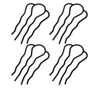 4-Prong Metal Hair Fork for Women,4 PCS French Twist Updo Accessories Wavy Design Hair Comb Slides for Buns & Twists Secure Hold Hairpin Styling Tool Classic Black Hair Clips