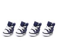 4 Psc Pet Dog Shoes Breathable Convas Sneaker Soft Sole Dog Causal Shoes All Seasons Teddy Bichon Small Medium Dogs