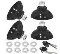 4 Reacher Grabber Cups Compatible with Arcmate EZ Reacher Grabbers Pickup Tips Part for Repair, Heavy Duty Outdoor Rubber Gripper Suction Cup with Locknut and Spacer, 2 Pairs