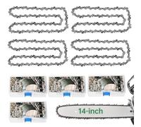 4 Replacement Chains for Chainsaw, 14 in Long with 52 Drive Links, 3/8 in Pitch, Low-Kickback Alloy Chain Set for Electric Models by, Craftsman