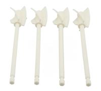 4 Resin Mixer Paddles with Standard Hex Shank for Drill Attachment, Designed to Mix Epoxy and Paint, Four Bladed for Effective Liquid Agitation (White)