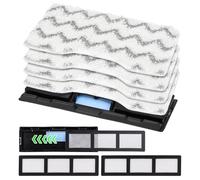 4 Reusable Microfiber Mop Pads + 3 Filters + 1 Upgraded Dirt Chamber for Shark VacMop V VM200UK, VM200UKPL, VM200UKGN, Reusable Vacmop Pads for Shark VacMop 2-in-1 Cordless Hard Floor Vacuum Spray Mop