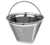 #4 Reusable Permanent Cone Coffee Filters, 8~12 Cup Size 4 Coffee Filters, Perfect Fit for Cuisinart Hamilton Beach Coffee Maker Filter, Replace Cuisinart GTF Gold Tone Coffee Filters