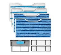 4 Reusable Refills for Shark Vacmop Pads, Compatible with Shark VacMop 2-in-1 Cordless Hard Floor Vacuum Spray Mop, Vac Mop Pads for VM200UK VM200UKPL VM200UKGN with 1 Upgraded Dirt Chamber + 2 Filter