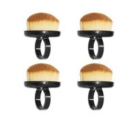 4 Ring-Type Nail Cleaning Brushes, Soft Bristles Do Not Hurt The Nail Surface, Quickly Remove Dust From The Fingertips, Suitable For Nail Art Operations And Salon Care.