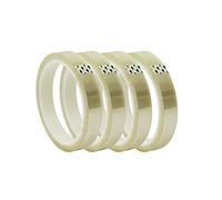 4 Roll 15mm Clear Heat Tape for Sublimation 33m/108 ft Heat Press Tape Heat Transfer Tape High Resistant Temperature Tape Thermal Tape for Electronics Printing Board Heat Transfer Vinyl