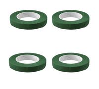 4 Roll Dark Green Florist Tapes, 11mm Width Flower Tape Floristry Supplies Practical Floristry Tapes, Florist Tape Green Suitable for Floral Arrangements and Wrapping