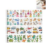 4 Roll of Papers, Colouring Drawing Paper Roll, 3m x 30cm Colouring Rolls Papers Sheets, DIY Painting Paper Rolls for DIY Crafts Color Filling Painting Gifts(Dinosaur/Vehicles/Princess/Mixed)
