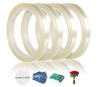 4 Rolls(10mm) 108 ft Heat Tape for Sublimation Thermal Tape Insulation High Resistant Temperature Tape Transfer Heat Press Tape for Electronics Printing,Circuit Board, DIY Crafts on Cups Fabric