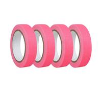 4 Rolls 15mm x 5m Neon Gaffer Cloth Tape Glow in the Dark Cloth Tape Fluorescent Fabric Tape UV Blacklight Tape Glowing Decoration Tape for Party Home Pink