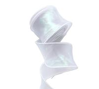 4 Rolls 9meters Iridescent Wired Sheer Ribbon for Craft,Shimmer Organza Curling Ribbon for Gift Wrapping, Fishtail Yarn for Floral Bouquets Valentine's Wedding Christmas (White)