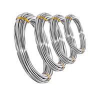 4 Rolls Aluminum Craft Wires Silver 0.8mm 1.0mm 1.5mm 2.0mm Bendy Crafting Wire for Jewellery Making DIY Sculptures Crafts