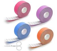 4 Rolls Anti Wrinkle Tape,2.5cm X 5m Face Lift Tape with 1 Scissor,Multifunctional High Elasticity Face Tape for Wrinkles,Facial Lip Mouth Neck Beauty Patch,for Toning,Firming and Tightening The Skin