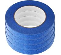 4 Rolls Blue Crepe Paper Masking Tape 18mm 50m for Automotive Paint