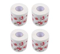 4 Rolls Christmas Themed Roll Paper Double Layer Novelty Tissue