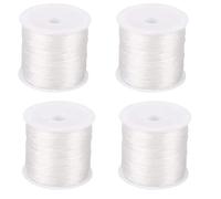 4 Rolls Clear Elastic Beading 0.8mm/1mm String, TuNan Stretchy Cord Crystal Bracelet Thread Beads Wire for DIY Necklace Beads Jewelry Making