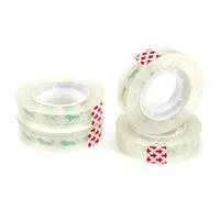 4 Rolls Clear Tape Small Sellotape Rolls 18mm x 26m Sticky Packaging Parcel Tape Heavy Duty for Schools Home Offices