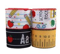 4 Rolls Decorative Ribbon Collection Practical Letter Ribbon Suitable for Art Projects School Event and Party Supplies Present Wrapping