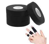 4 Rolls Finger Tape, Extra Strong Adhesive 0.6-Inch x 32-feet Athletic Tape for Fingers, Hands, & Toes, Rock Climbing Tape, Skin-Friendly Sports Tape for Outdoor Sports Climbing Football (Black)