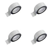 4 Rolls Glitter Washi Tape 5M,Sparkling Decorative Tape Sliver,Washi Tape Craft Self Adhesive Masking Tape for Crafting,Scrapbooking,Wrapping,15MM Width
