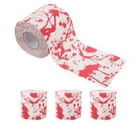 4 Rolls Halloween Toilet Paper Roll Paper Bloody Handprint Print