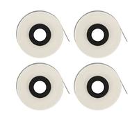 4 Rolls Label Maker Tape 5mm x 8m Replacement for MAX LM370 LM380 LM390 - Clear, Durable PET Tape for Precise Cable, Switch & Laboratory Labeling (White)