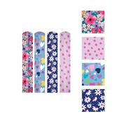4 Rolls Ladies Floral Gift Wrapping Paper - 3M x 70cm - Unisex Female Birthday Wrap - Suitable For All Ages - Girls, Ladies, Adults, Kids - Birthday, Valentines, Wedding, Baby Shower