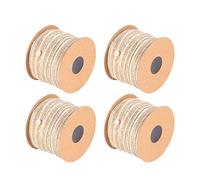 4 Rolls Natural Burlap Rope for DIY Crafts Gift Wrapping Wedding Decoration (5mm×10m)