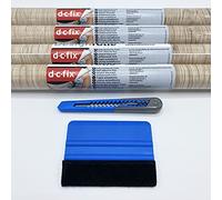 4 rolls of 67cm x 2m Sanremo Oak Sand d-c-fix Sticky Back Vinyl Furniture Wrap + Application Kit
