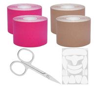 4 Rolls Of Facial Lifting Tape, 1 Set Of Anti-Wrinkle Face Patches And 1 Piece Of Scissors, Facial Care Tools, Beauty Accessories.