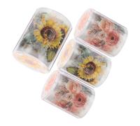 4 Rolls Plant Scrapbook Tape for Teens and Adults 2m Roll Pet