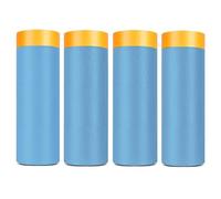 4 Rolls Plastic Dust Sheet for Decorating - 2.4m × 25m Pre-Taped Masking Film Self-Adhesive Painting Drop Film Masking Film Cover Surface for Auto Wall Furniture Painting and Spraying Protection