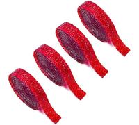 4 Rolls Red Resin Rhinestone Ribbons Self-Adhesive Crystal Ribbon Roll Glitter Resin Diamond Belt Bling Sparkling Diamond Ribbon Bling Stickers Wrap Crystal Roll for DIY Arts Crafts,30mm
