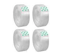 4 Rolls Small Clear Tape 30m x 18mm Sellotape Tapes Clear Sticky Tape Packaging Tape Invisible Sticky Adhesive Tapes Easy Tear for Schools Home Offices Parcel
